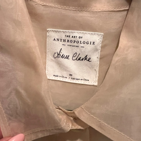 Anthropologie - Designed by Aimee Clarke - Silk shirtdress Size XS - Picture 6 of 6